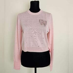 LoveShackFancy Soft Pink Knit Top